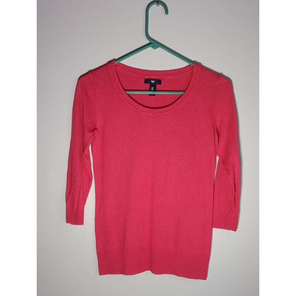 GAP Hot  Pink Scoop Neck Cotton Sweater